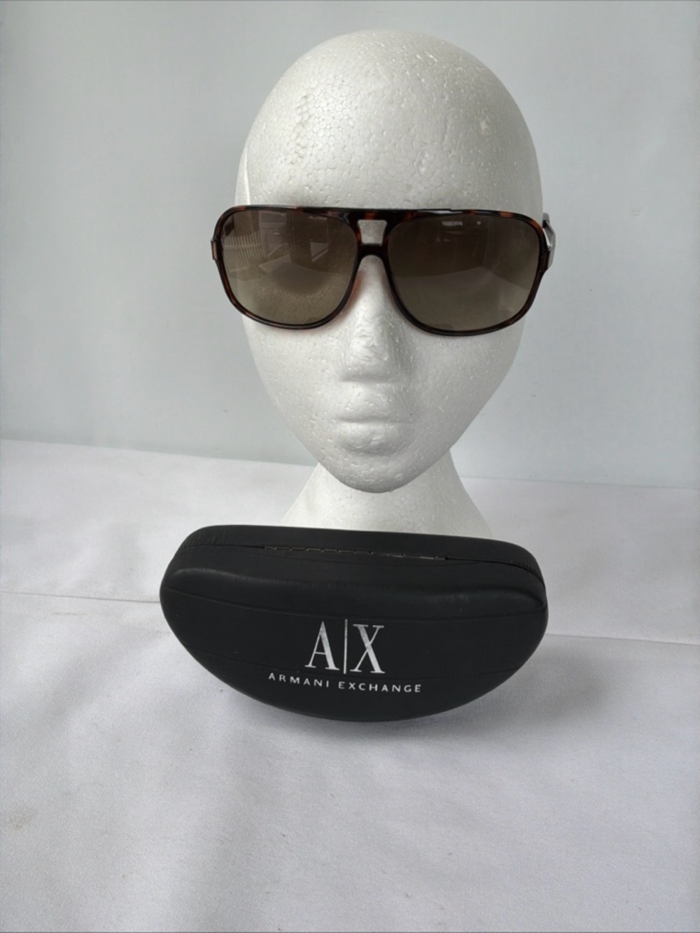 Armani Exchange Double Bridge Aviator W/Tortoise Shell Frame W/Case